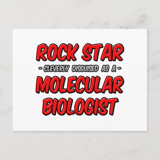 Rock Star ... moleculair bioloog Briefkaart (Voorkant)