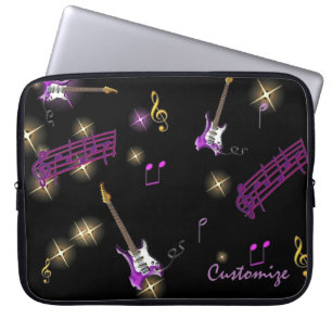 Rock Star Music Background-laptophoes Laptop Sleeve