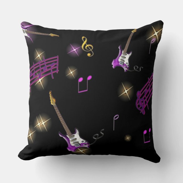 Rock Star Music Background Sierkussen (Voorkant)