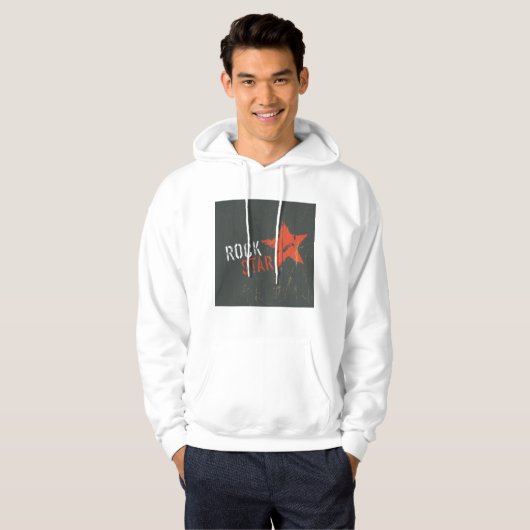Rock Star Music Mannen Hoodie (Voorkant volledig)