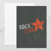 Rock Star Music-uitnodigingen Kaart (Voorkant / Achterkant)