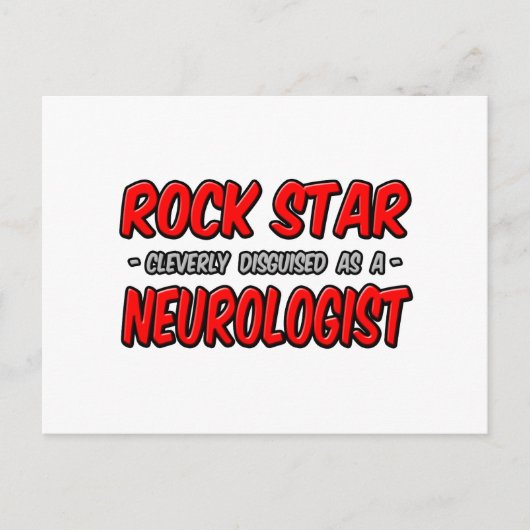Rock Star...Neuroloog Briefkaart (Voorkant)