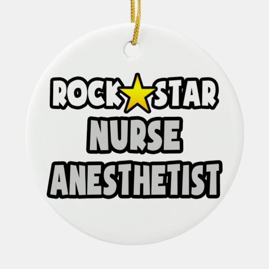 Rock Star Nurse Anesthetist Keramisch Ornament (Voorkant)