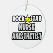 Rock Star Nurse Anesthetist Keramisch Ornament (Links)