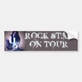 Rock Star op Tour (aanpasbaar) Bumpersticker (Voorkant)