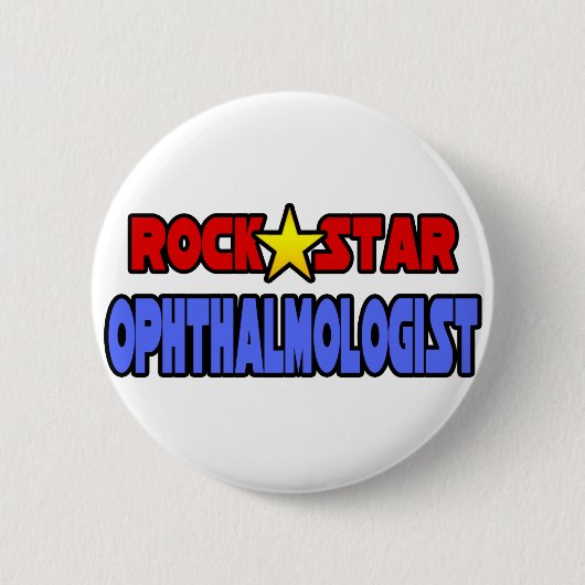 Rock Star Ophthalmoloog Ronde Button 5,7 Cm (Voorkant)