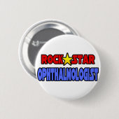 Rock Star Ophthalmoloog Ronde Button 5,7 Cm (Voorkant /achterkant)