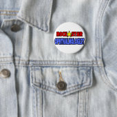 Rock Star Ophthalmoloog Ronde Button 5,7 Cm (In situ)