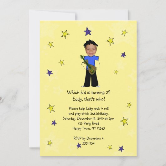 Rock Star Photo Impose BOY Kaart (Voorkant)