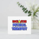 Rock Star Physical Therapist Briefkaart (Staand voorkant)