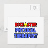 Rock Star Physical Therapist Briefkaart (Voorkant / Achterkant)