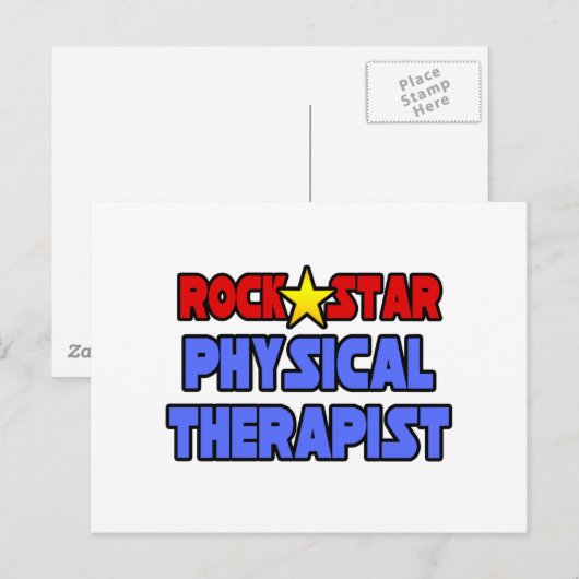 Rock Star Physical Therapist Briefkaart (Voorkant / Achterkant)