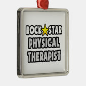 Rock Star Physical Therapist Metalen Ornament (Rechts)