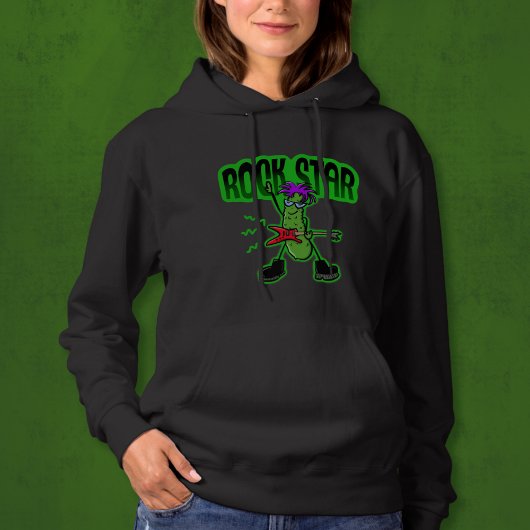 Rock Star Pickle - Grappige Cartoon Hoodie