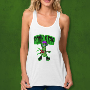 Rock Star Pickle - Grappige Cartoon Tanktop