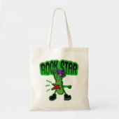Rock Star Pickle - Grappige Cartoon Tote Bag (Voorkant)