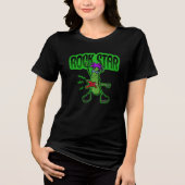 Rock Star Pickle - Grappige Cartoon Tri-Blend Shirt (Voorkant)