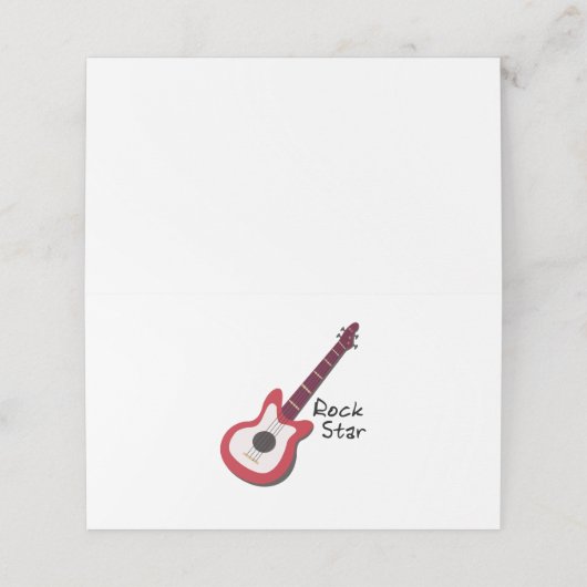 Rock Star Plaatskaartje (Buitenkant ongevouwen)