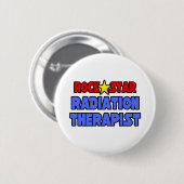 Rock Star Radiation Therapist Ronde Button 5,7 Cm (Voorkant /achterkant)