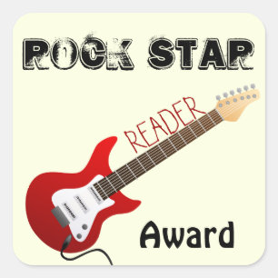 Rock Star Reader Award Sticker