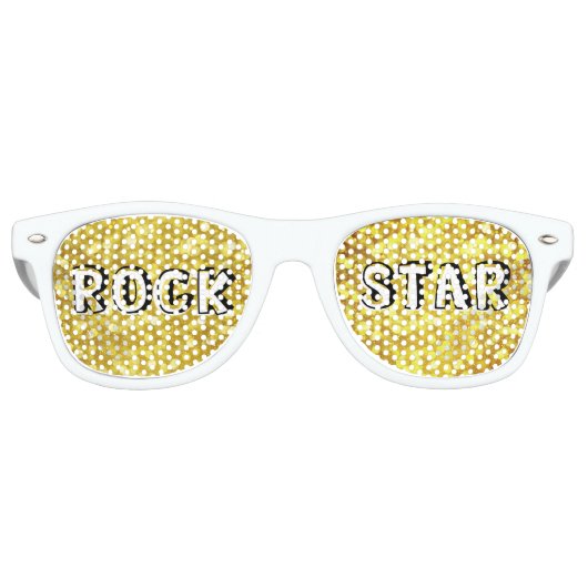 ROCK STAR retro Shades / Fun Party Sunbribril Retro Zonnebril (Voorkant)