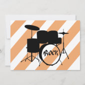 Rock Star Rock a Bye Baby Shower Uitnodiging (Achterkant)