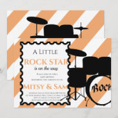 Rock Star Rock a Bye Baby Shower Uitnodiging (Voorkant / Achterkant)