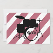 Rock Star Rock a Dag Baby shower Invitation Kaart (Achterkant)