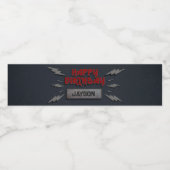 Rock Star - Rock and Roll Birthday Bottle Label Waterfles Etiket (Enkel label)