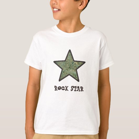 Rock Star Rock textuur met aangepaste tekst T-shirt (Voorkant)