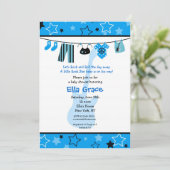 ROCK STAR Rocker Baby shower Invitation Kaart (Staand voorkant)