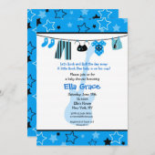 ROCK STAR Rocker Baby shower Invitation Kaart (Voorkant / Achterkant)