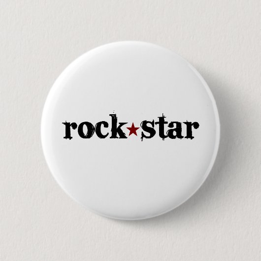 Rock Star Ronde Button 5,7 Cm (Voorkant)