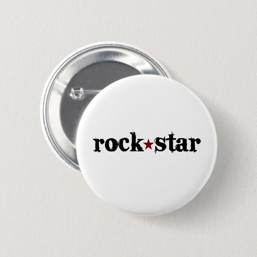 Rock Star Ronde Button 5,7 Cm (Voorkant /achterkant)