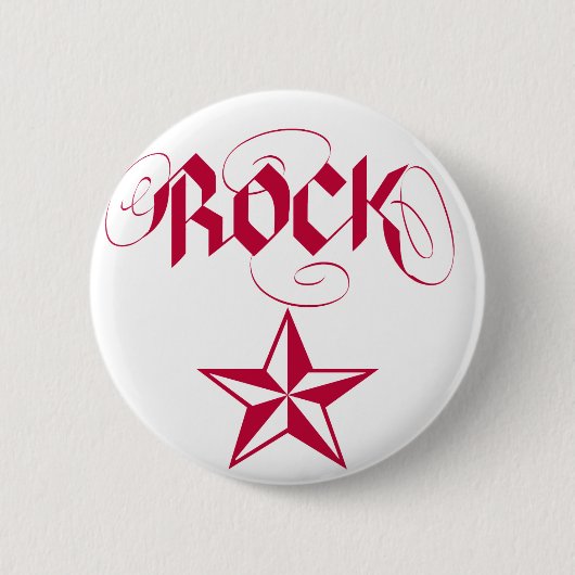 Rock Star Ronde Button 5,7 Cm (Voorkant)