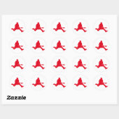 Rock Star Rood Ronde Sticker (Vel)