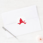Rock Star Rood Ronde Sticker (Envelop)