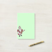 Rock Star Santa met Red Electric Guitar Post-it® Notes (Op bureau)