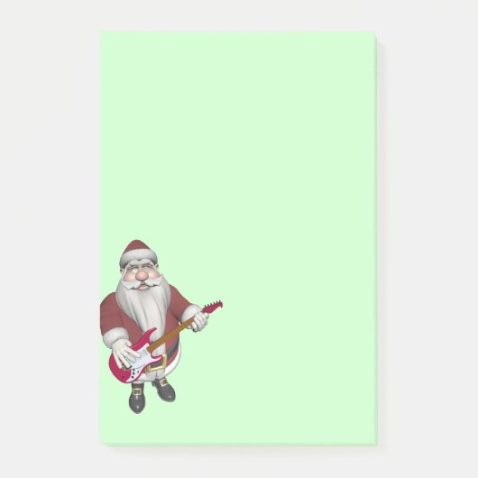 Rock Star Santa met Red Electric Guitar Post-it® Notes (Voorkant)