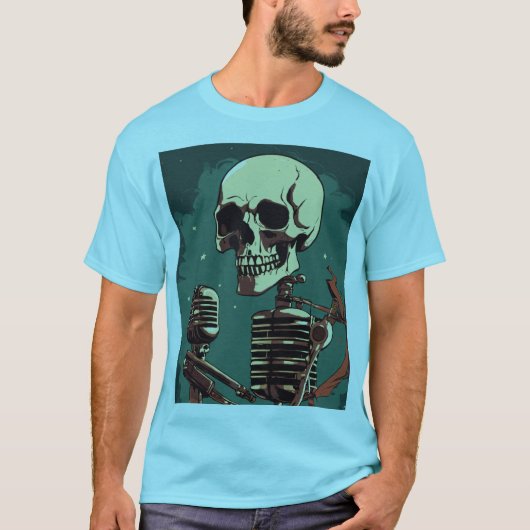 Rock star schedel T-shirt (Voorkant)