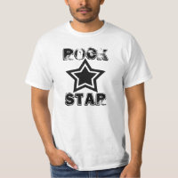 Rock Star-shirt, zwart-wit