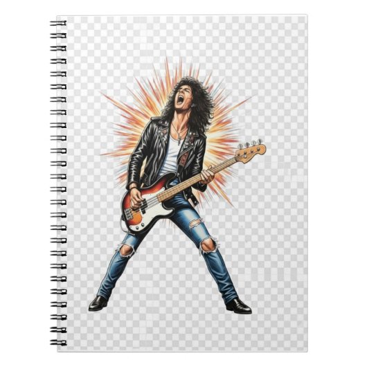 Rock star spiral notebook notitieboek (Voorkant)