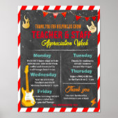 Rock Star Teacher en Personeel Waardering Week Poster (Voorkant)