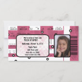 Rock Star Ticket Uitnodiging of Hartelijk dank (Voorkant)