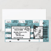 Rock Star Ticket Uitnodiging of Hartelijk dank (Voorkant / Achterkant)