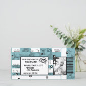 Rock Star Ticket Uitnodiging of Hartelijk dank (Staand voorkant)