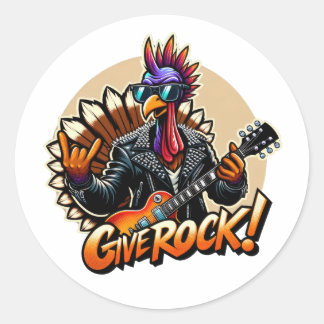 Rock Star Turkije Ronde Sticker