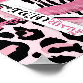 Rock Star Tutu Baby shower Banner voor Twin Girls Poster (Hoek)