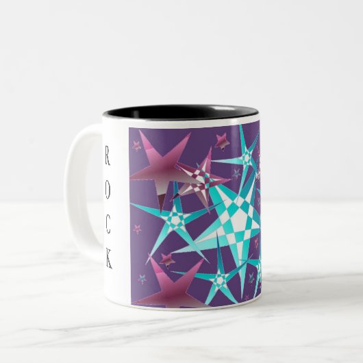 Rock Star Tweekleurige Koffiemok (Voorkant links)