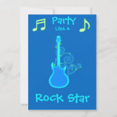 Rock Star-uitnodigingen Kaart (Voorkant)